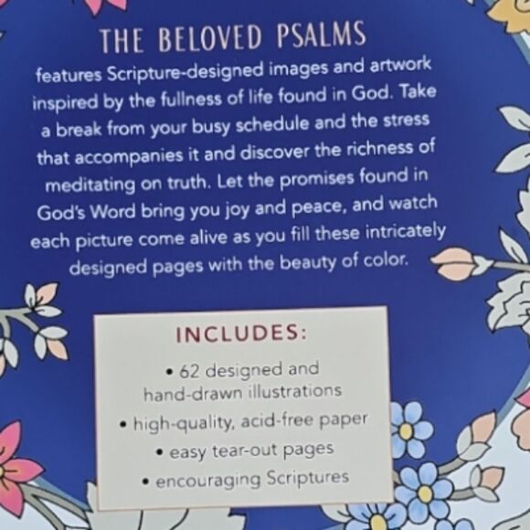 Inspirational Christian Coloring Book 75+ Pages Adult Stress Relief Holiday Gift - Picture 13 of 15